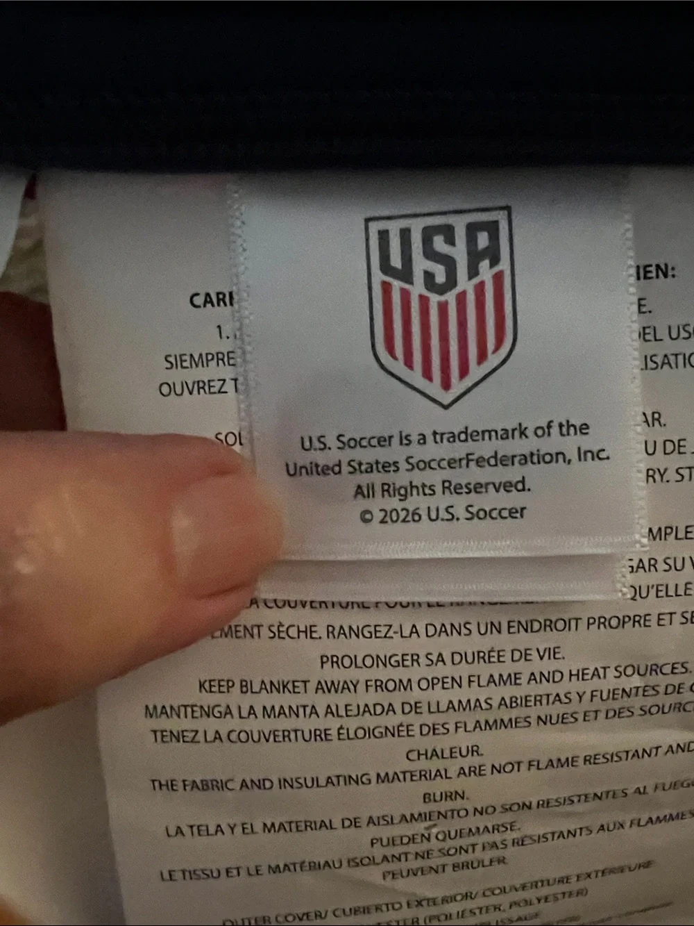 USA Shield Soccer Stadium Blanket - Red, White & Blue